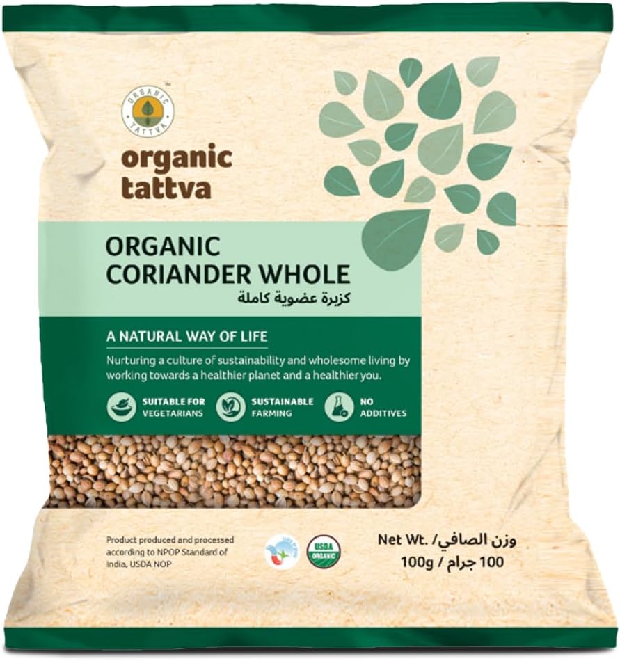 ORGANIC TATTVA Coriander Whole, 100G Pouch