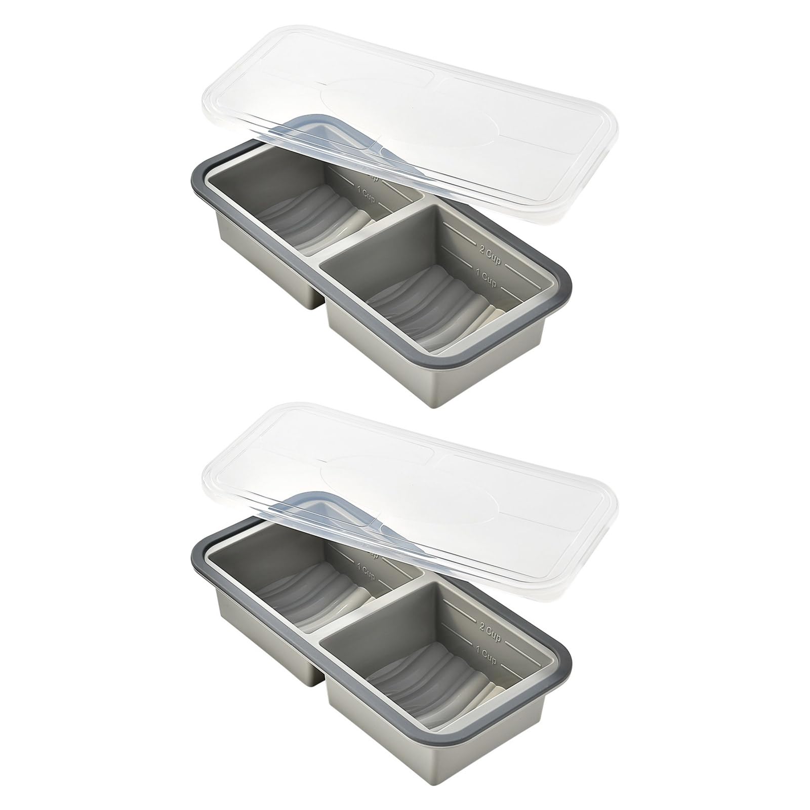 2 stampi in Silicone riutilizzabili per Ghiaccio con Copertura Che garantisce freschezza, rimozione Semplice, Essenziali per, stampi in Silicone per Uso Alimentare