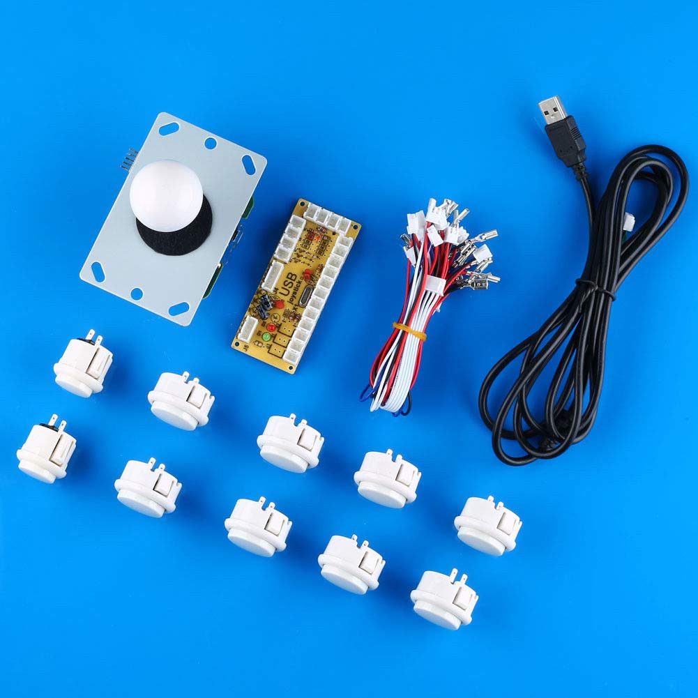 New Arcade DIY Kits Pièces Encodeur USB vers PC China Sanwa Joystick + Boutons blancs