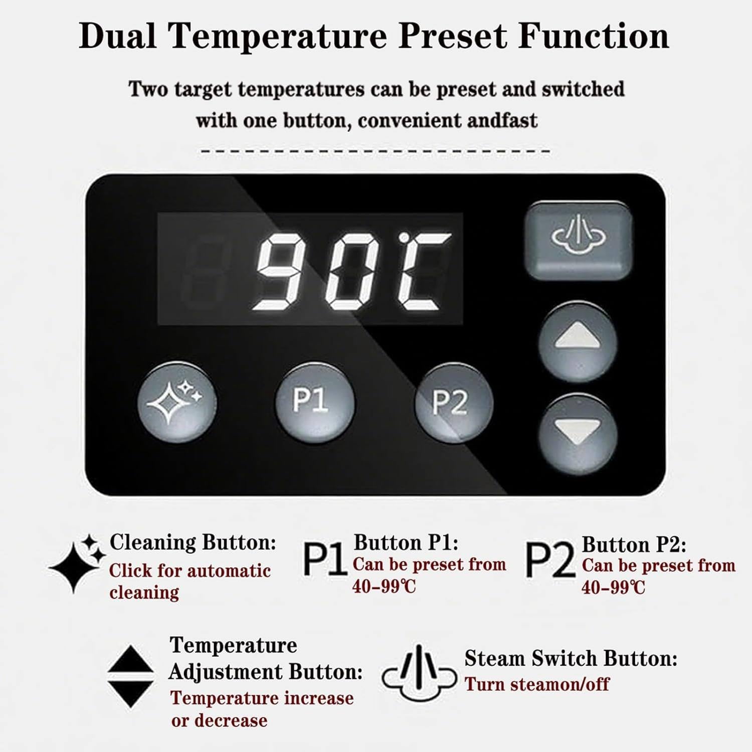 Komercyjny Spieniacz Do Mleka, Elektryczny, O Pojemności 800 Ml, Automatyczny Kawy Z Mlekiem Regulacją Temperatury 104°F–194°F