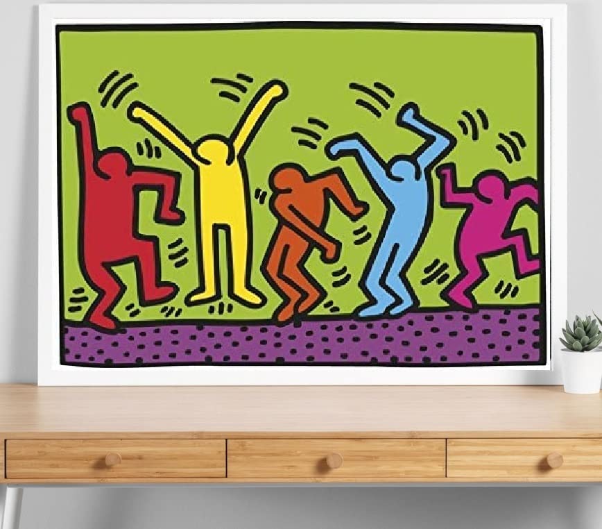 Untitled, 1987 (dança) por Keith Haring - Pôster de impressão de