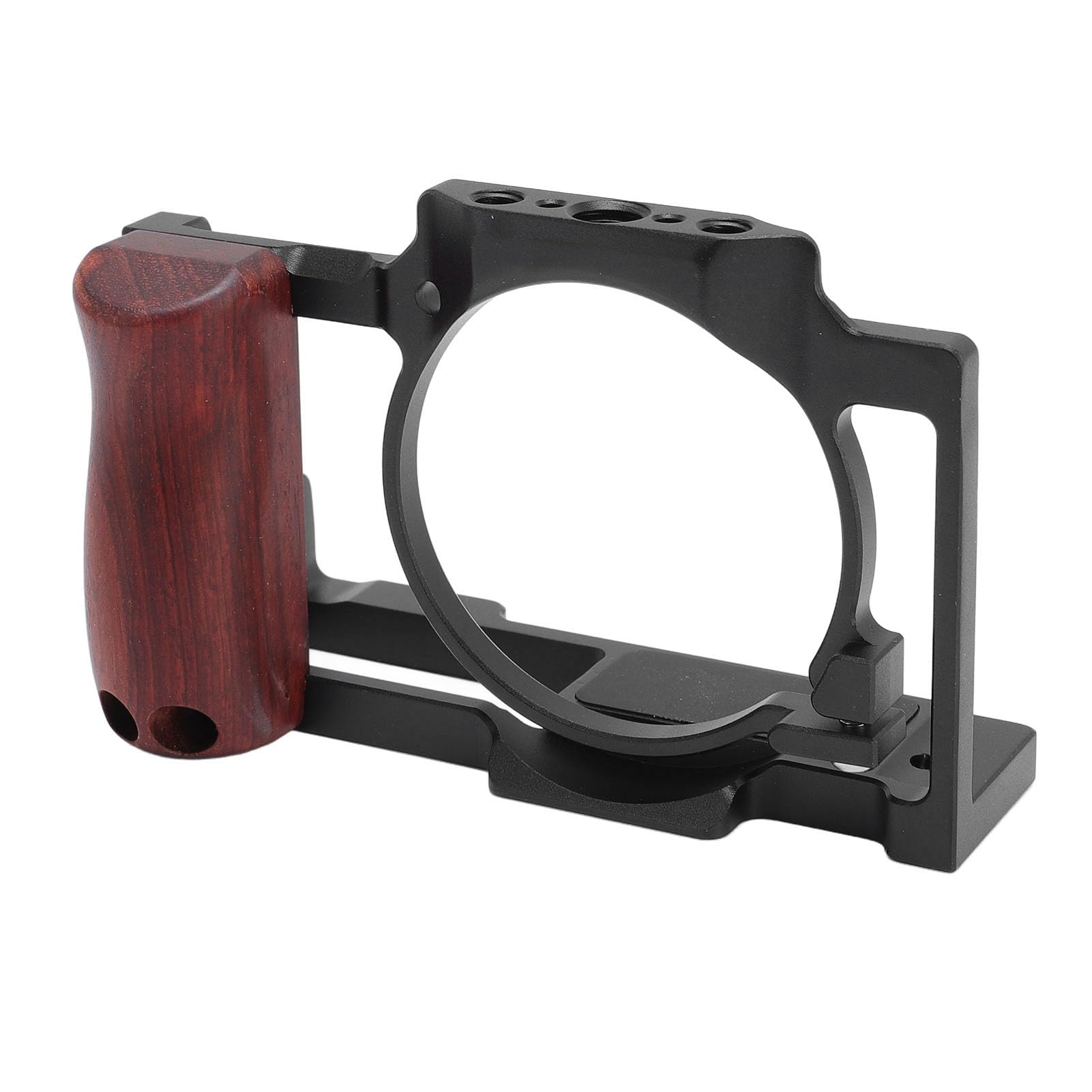 Naroote Gabbia Fotocamera per ZV1, Gabbia DSLR Protettiva Leggera in Lega di Alluminio Rig Video con Supporto per Slitta Fredda e Fori per Viti da 1/4 di Pollice, Cuscinetto Antiscivolo, Ideale per