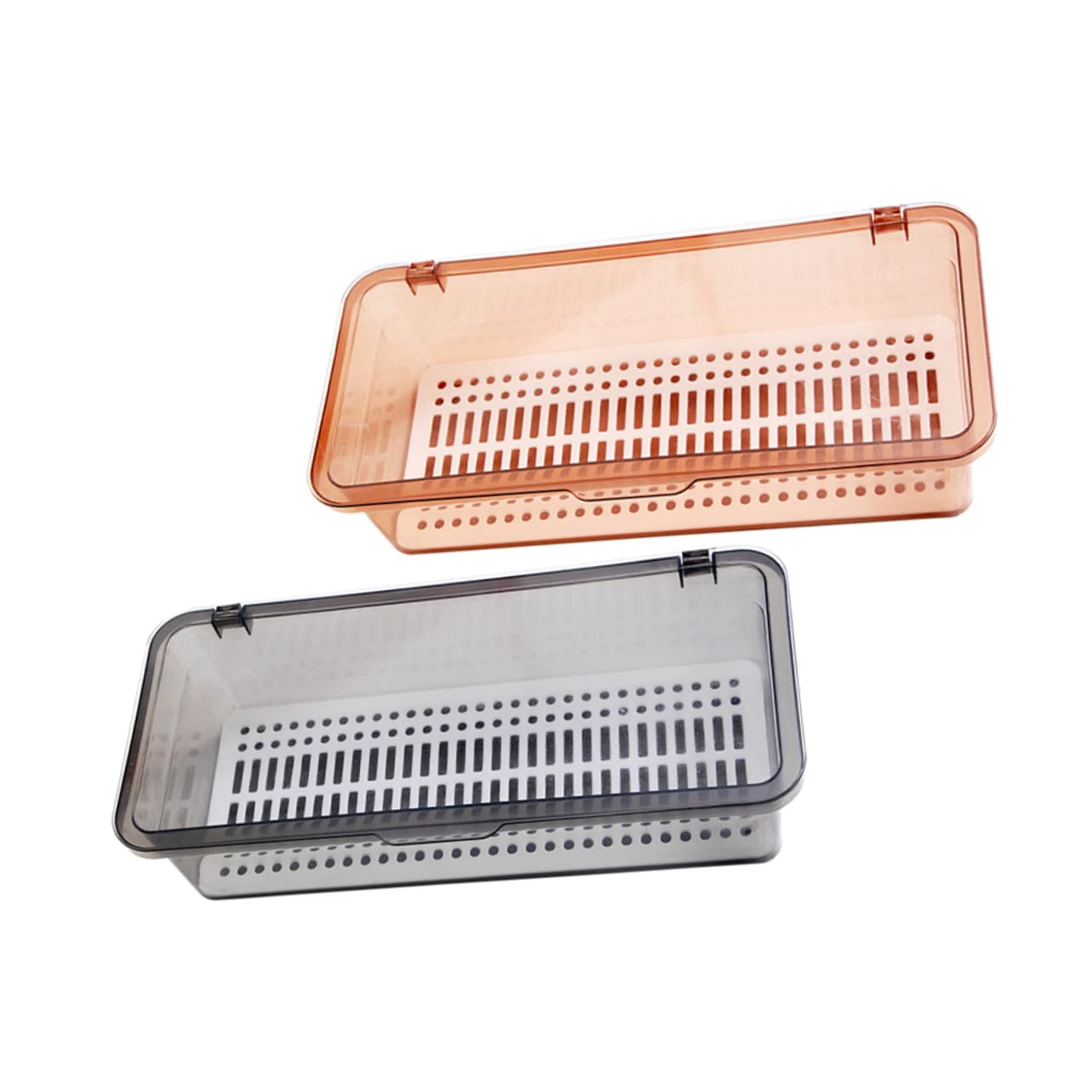 Cabilock 2Pcs Chopsticks Storage Case with Drain Rack Kitchen Spoon Holder for Utensils Material Modern Design Easy to Clean for Home and Restaurant Use