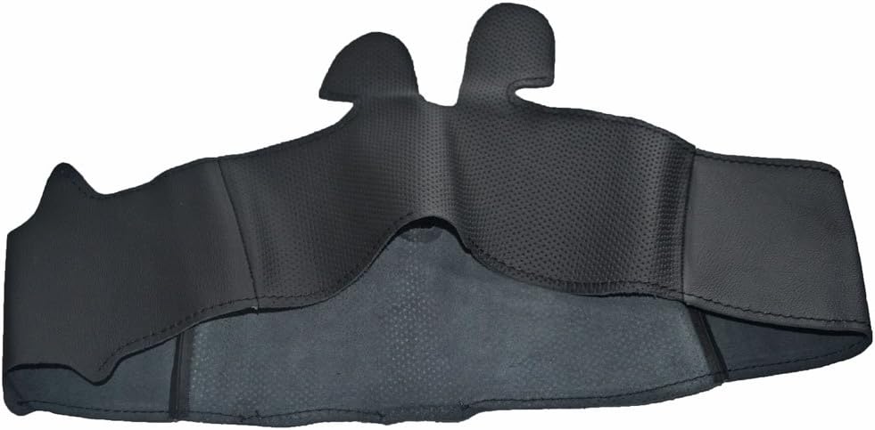 Eiseng DIY Car Steering Wheel Cover for 3 Spoke 8th Honda Civic 2006 2007 2008 2009 2010 2011 Interior Accessories 13.5-14.5 inches Stitch On Wrap Anti Slip Genuine Leather (Black Thread)