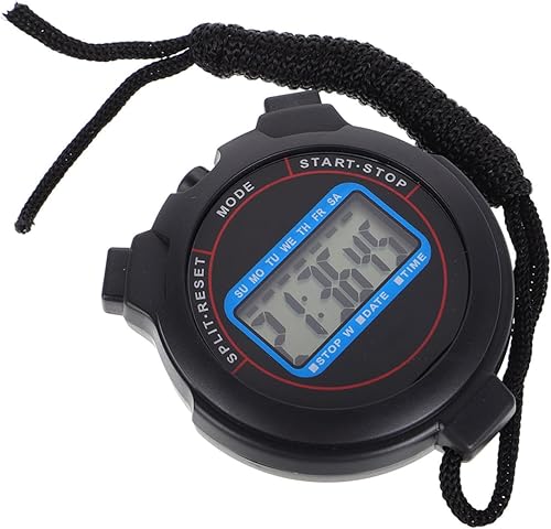Zerodeko Cronómetro deportivo digital de alta precisión con función de alarma de fecha para natación, correr, yoga, entrenamiento, temporizador para