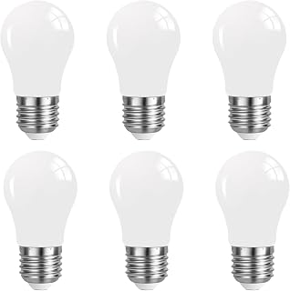 Belaufe E27 1Watt LED Night Bulbs, K45 LED Light Bulbs, 1W E26 LED Bulb 10Watt Equivalent, 3000K Soft White, E27 Base for String Light Bulbs, Non-dimmable, 6 Pack
