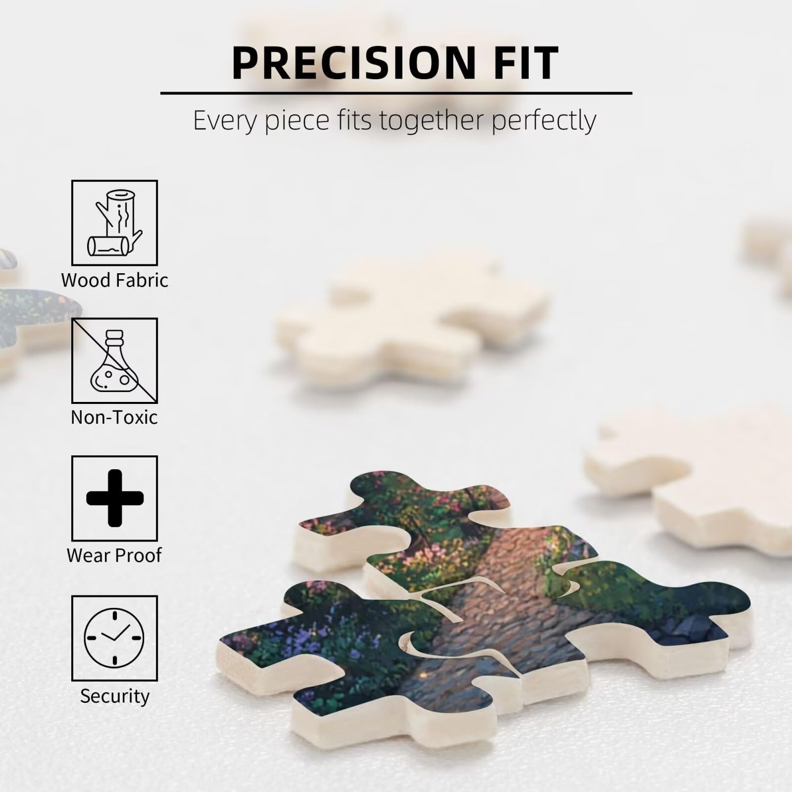 Puzzle 1500 Teile Landschaft Klassische Puzzles für Erwachsene Kleine Stadt Anspruchsvolles und Lustig Kreatives Unterhaltungsspiel, Holzpuzzle für Erwachsene Als Feiertage Geschenk fur Frauen 2T-1213