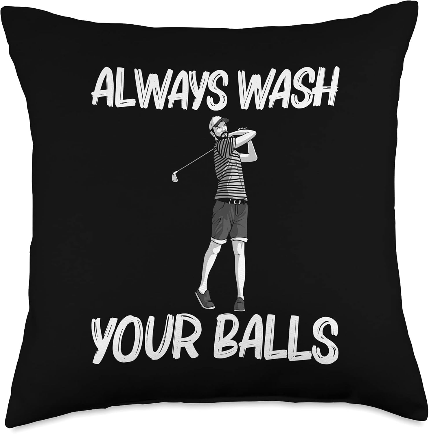 Cool Golf Art For Men Women Golfer Golfing Club Ball Game Throw Pillow