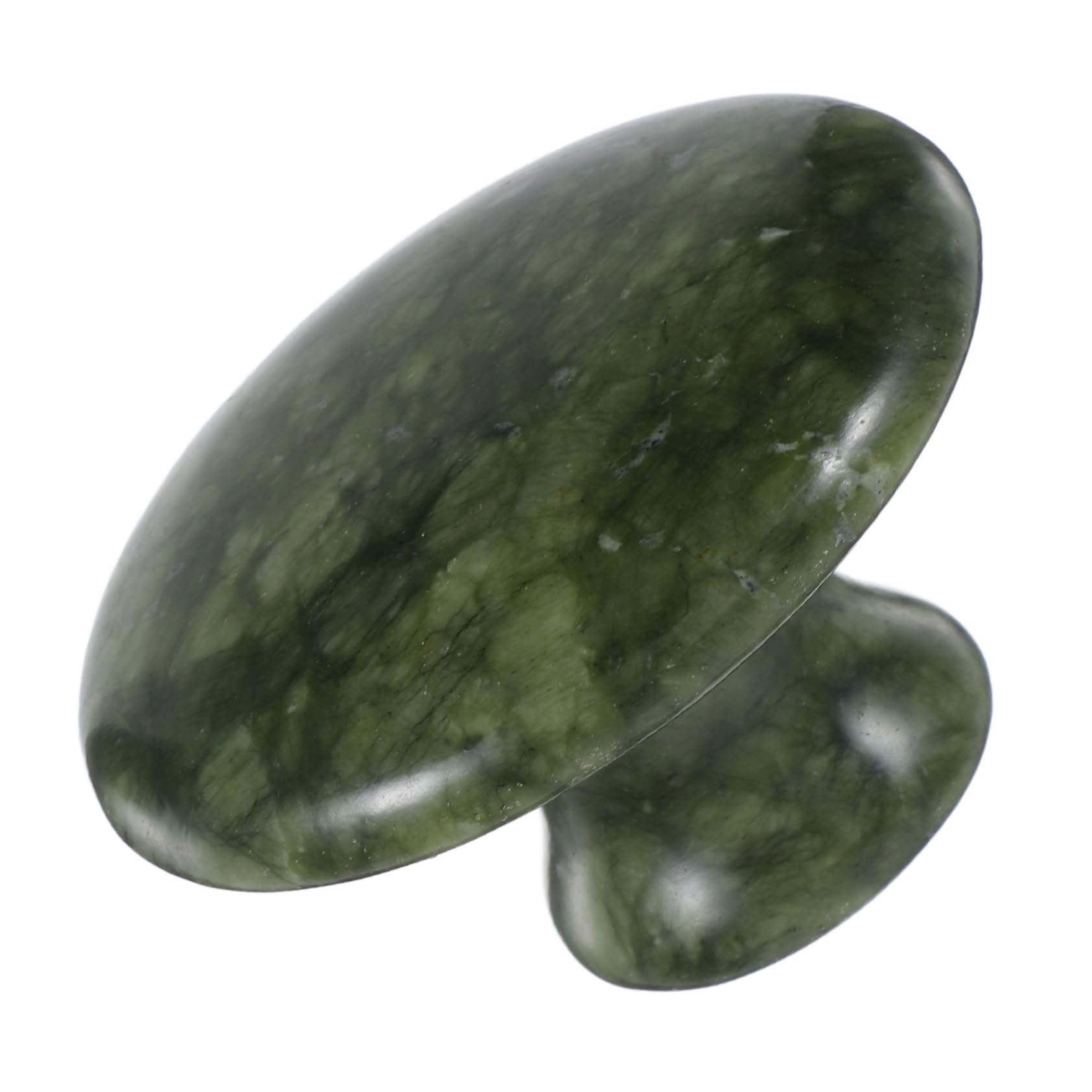 Strumento Gua Sha in Jade a Forma di Fungo, Massaggiatore per Viso e Corpo, Design Ergonomico per Trattamenti Spa Rilassanti
