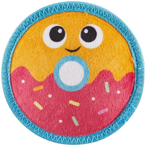 Outward Hound Tough Skinz Durable Squeaky Dog Toy with Two Tough Layers Donut Multicolor Small