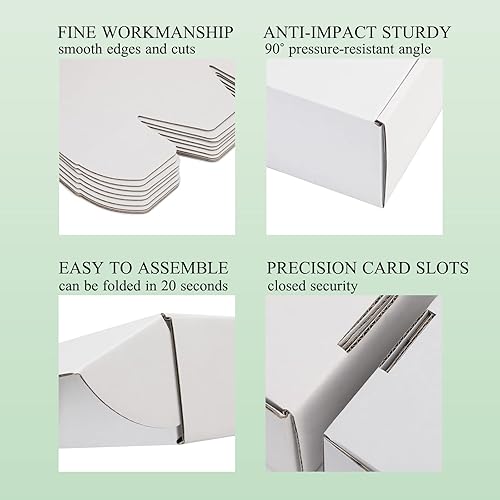 Miniatura 3 de DUZCLI Cajas de envío tamaño pequeño 8 x 6 x 3 pulgadas juego de 25 cajas de regalo de papel kraft blanco cajas de cartón corrugado para embalaje de