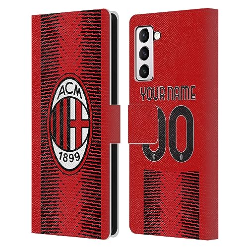 Coque AC Milan pour Galaxy S21+ Étui Portefeuille Maillot Foot San Siro