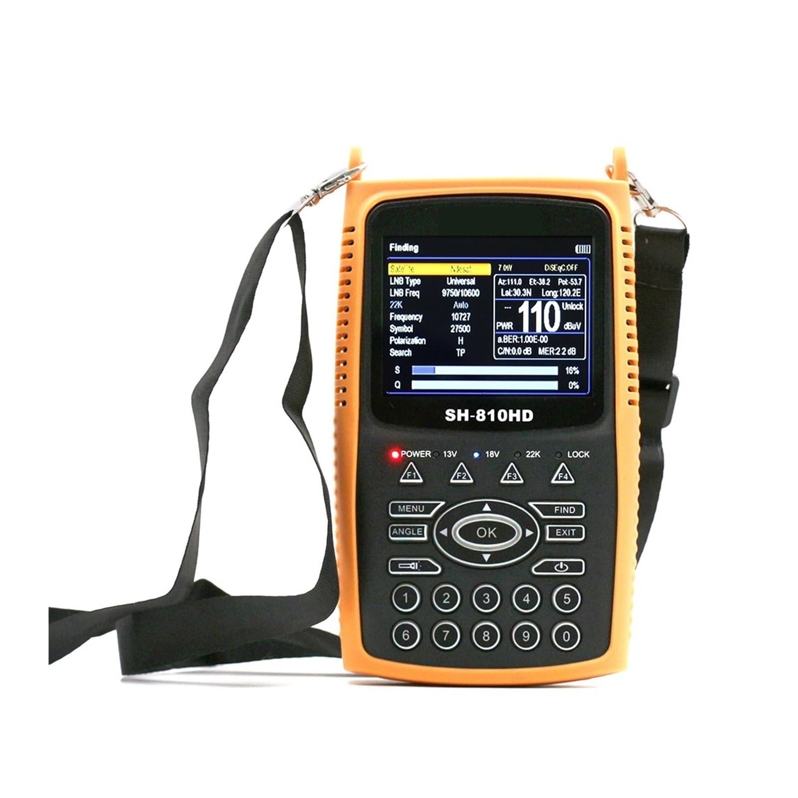 Buscador de satélites, Buscador de satélite Digital DVB-S2 DVB-S SH-810HD, medidor señal DVB-T2 DVB-T con Pantalla LCD HD 3,5 Pulgadas, Compatible CCTV 810HD(6K 2B Box)