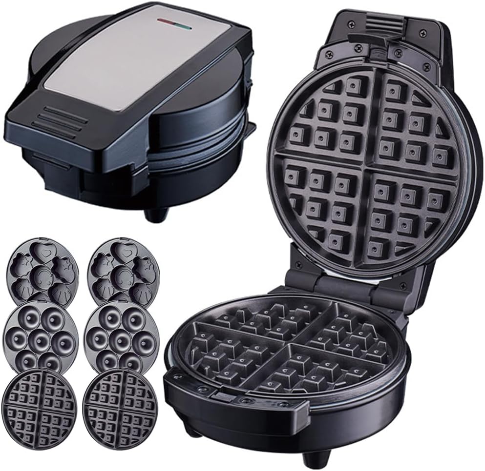 Amazon Lovehomily サンドイッチ ワッフル エッゲット メーカー ノンスティック ポータブル 朝食調理ツール 3 In 1