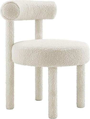 Modway EEI-6387-IVO Toulouse Boucle Silla de comedor de tela, color marfil