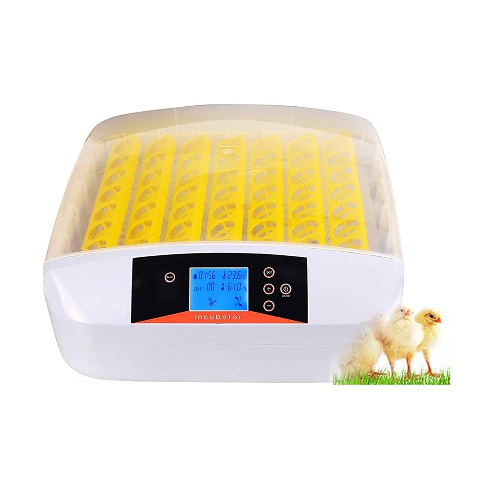 Amazon.co.jp: 56 卵インキュベーター自動卵回転温度 & 湿度制御 LED