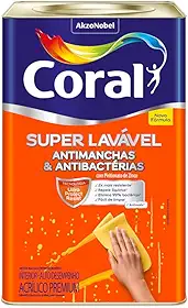 SUPER LAVÁVEL ANTIMANCHAS EGGSHELL BRANCO 18L - CORAL