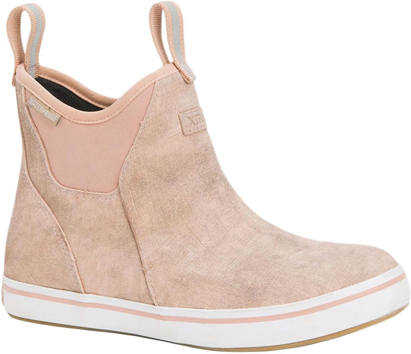 Xtratuf Women's 6 Inch Leather Ankle Deck Boot, Pink Cream, Size 9