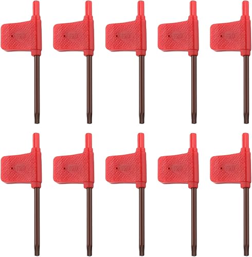Utoolmart Destornillador Torx, llave inglesa T20 S2 con mango de bandera de estrella, 10 unidades