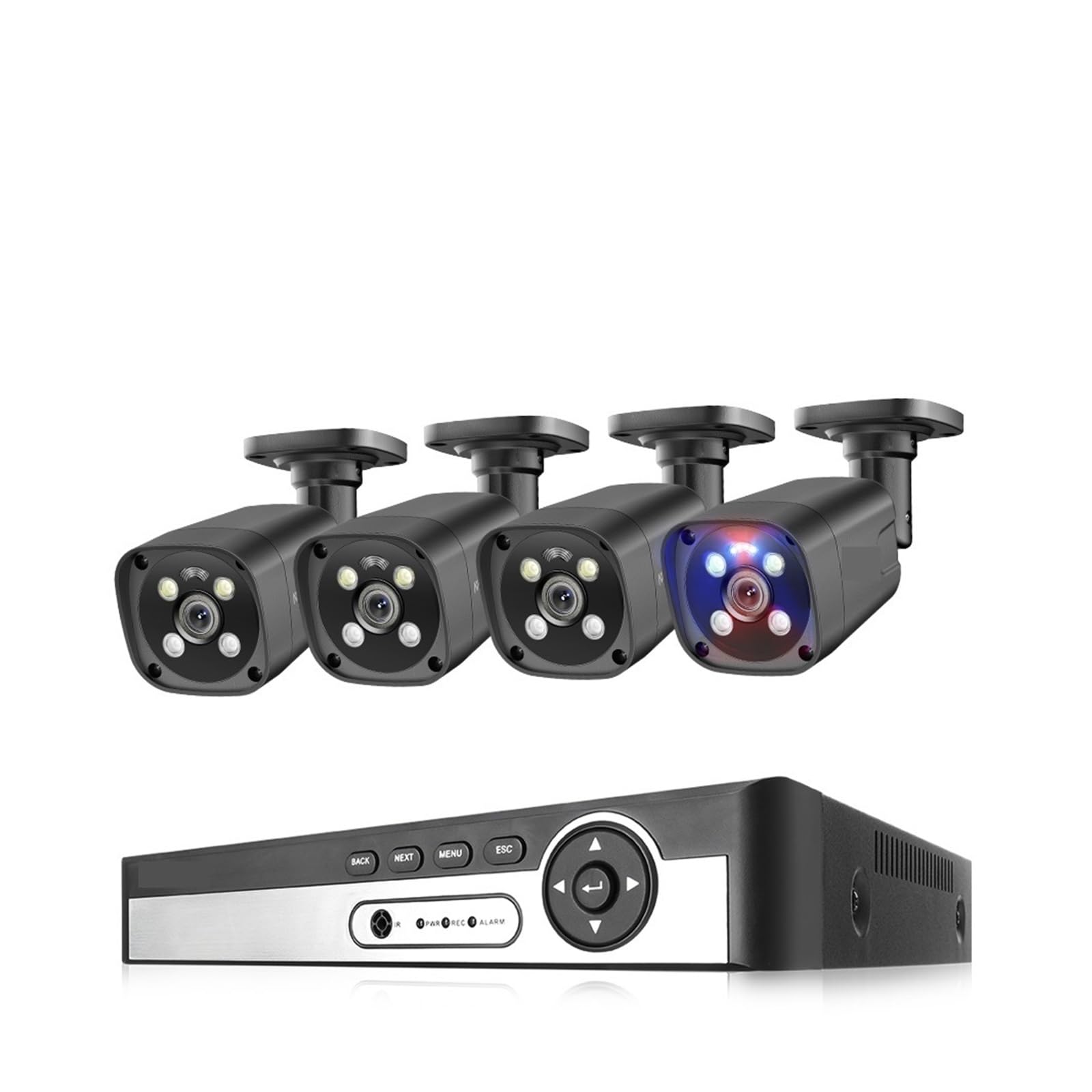 8CH 4K 5MP POE Security AI System Kamer Wykrywanie Twarzy 8MP CCTV Zestaw Do Nadzoru Wideo Kolor Night Vision NVRP2P łAtwa W Instalacji(4T,8CH NVR 4PCS CAM 8MP-01)