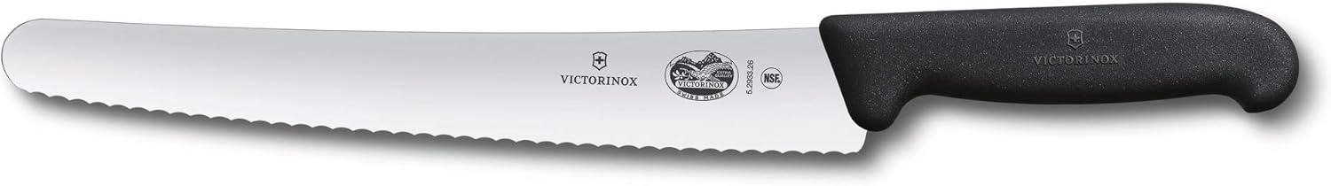 Victorinox Swiss Army 10-1/4" Serrated Bread Knife with Fibrox Handle - Professional Baker's Essential