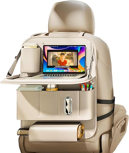 Organizadores de asiento de automóvil, protectores multifuncionales de asiento trasero, bolsas de almacenamiento, prevención de patadas infantiles y