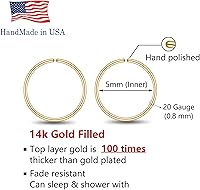 Vista 10 de Small Gold or Sterling Silver Huggie Hoop Earrings for Women Cartilage Nose Helix Tragus
