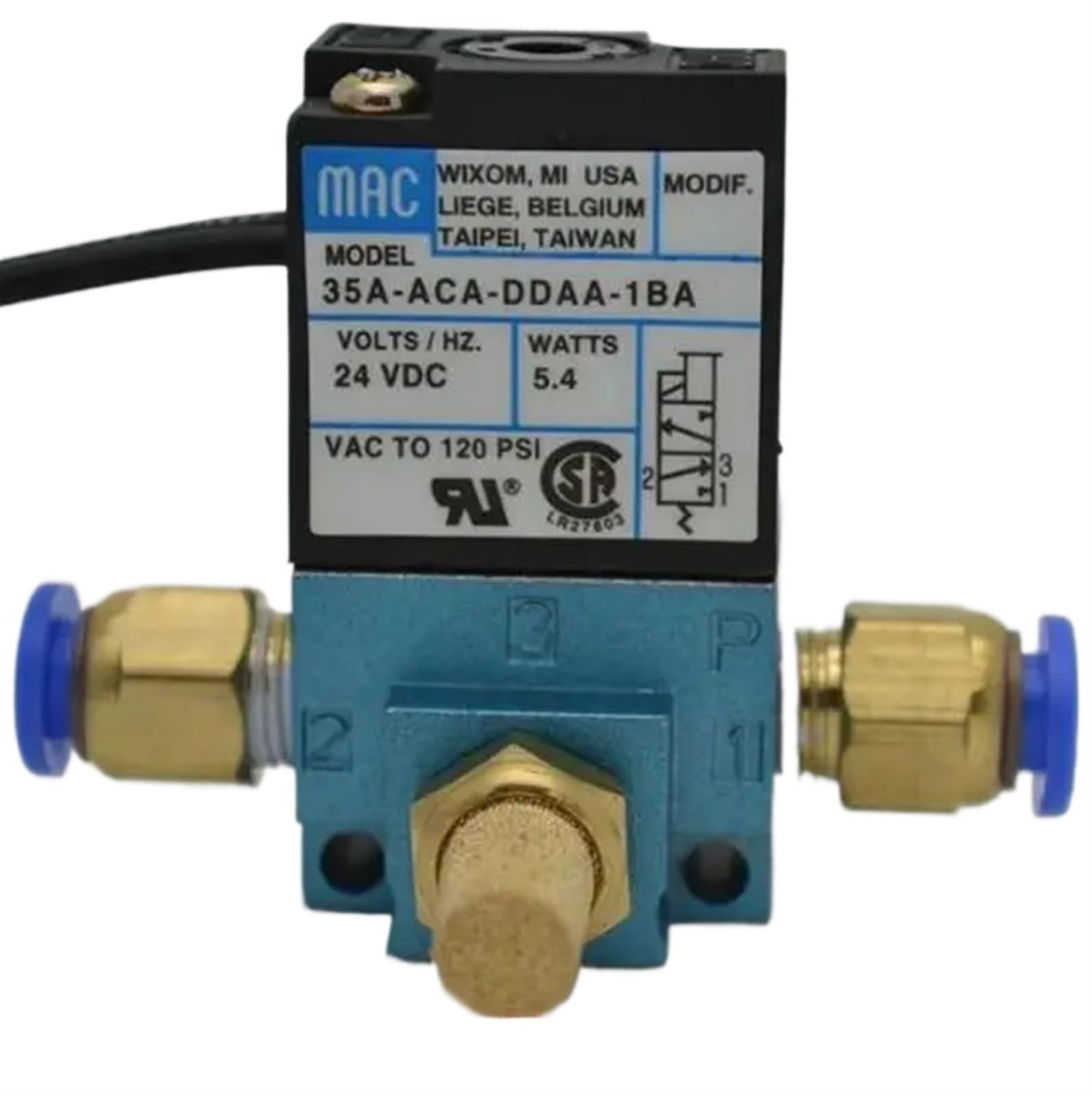 SBSSYVLMV 3 Port Electronic Boost Control Solenoid Valve 35A-ACA-DDBA-1BA 35A-ACA-DDFA-1BA 35A-ACA-DDAA-1BA With Brass(DDAA 24V-01)