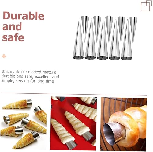 Vista 7 de Luxshiny 50 Uds. Herramienta de croissant Molde para máquina de pan pastel, herramientas para el hogar, moldes de pastelería, tubos de rollo