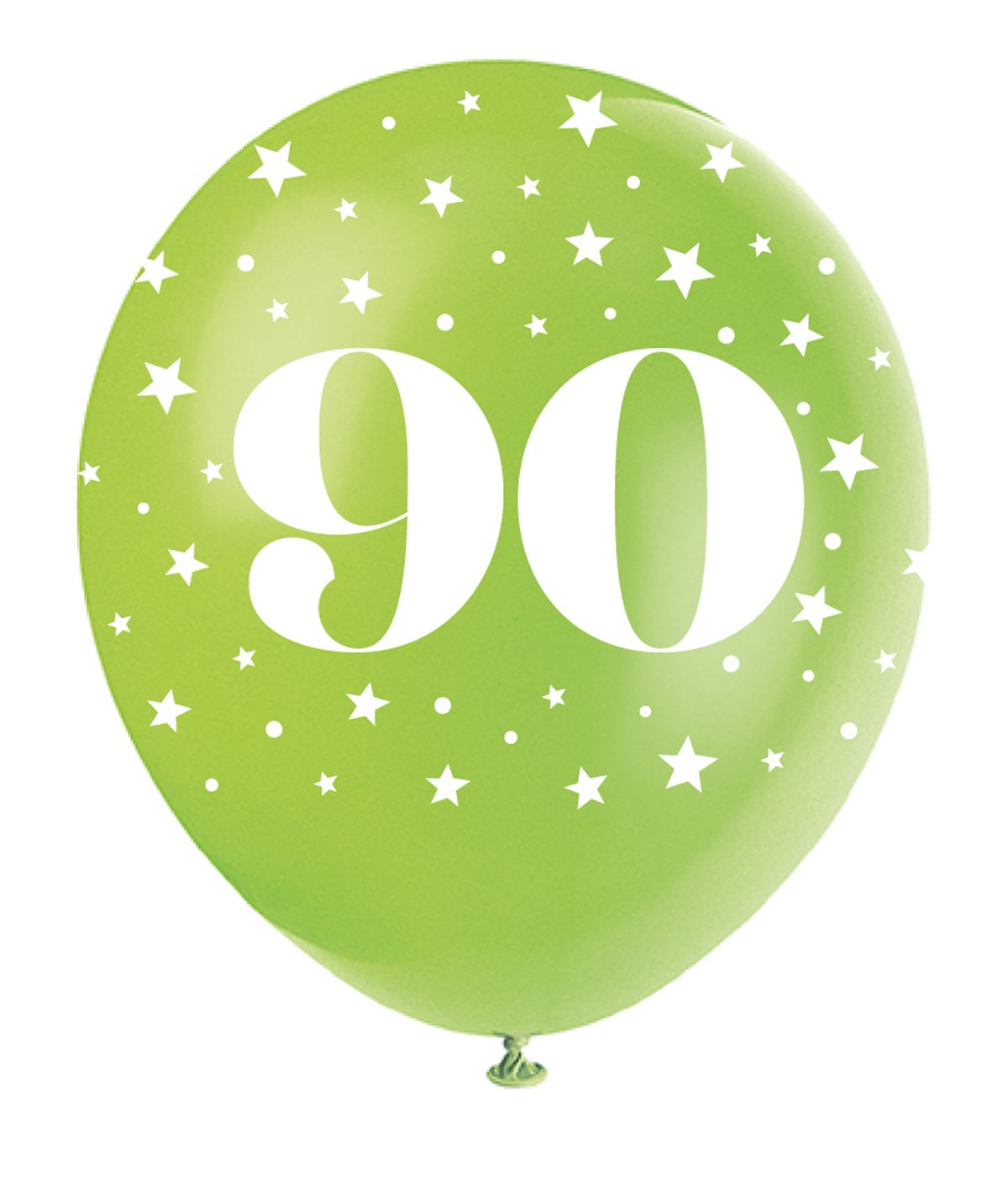 Assorted Color Number 90 Latex Balloons (30cm) Pack of 5 - Perfect for Birthdays & Special Occasions