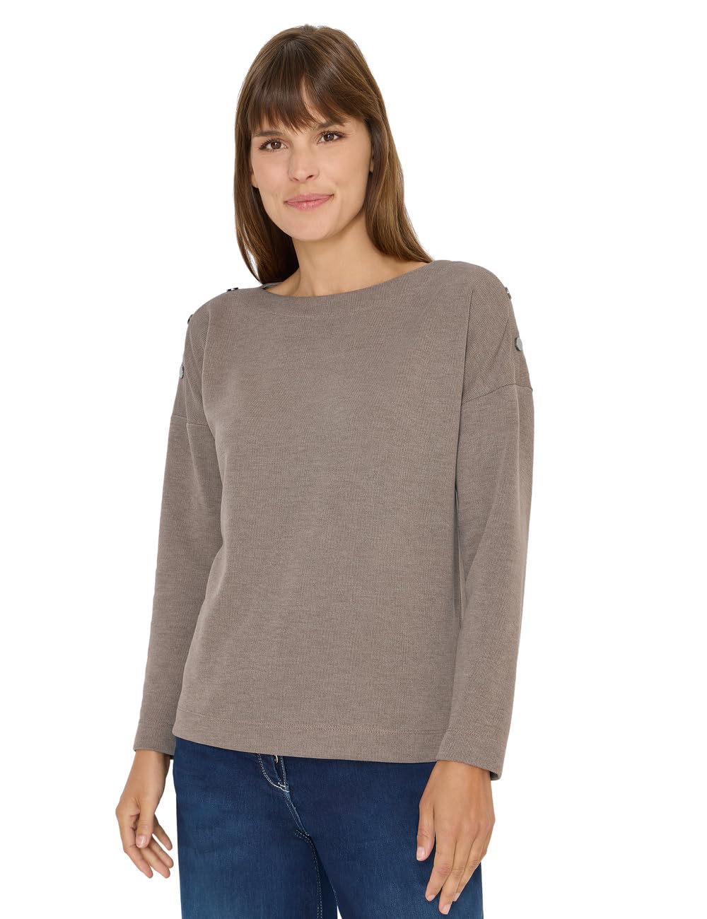 Damen Softes Melange Shirt