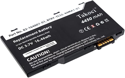 Miniatura 2 de Batería de repuesto de 4450mAh para símbolo TC55, ES85, ES85XX, TC55AH-JC11ES, MC36, 82-164807-01, BTRY-TC55-44MA1-01,82-164801-02,