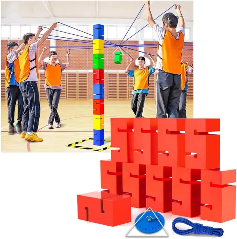 Team Building Games, Kids Outdoor Activities Field Day Game Sets, Indoor Team Building Games for Work Adults (Color : Red, Size : 10PCS)
