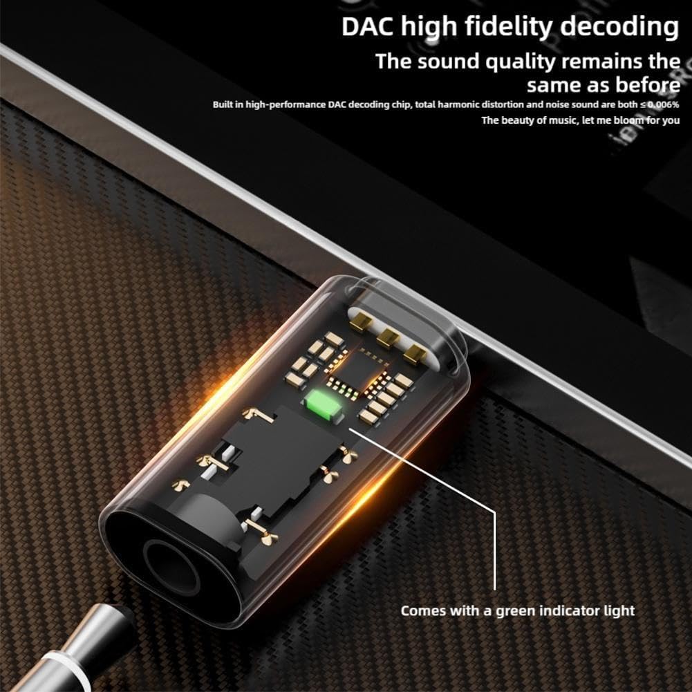 Adattatore da USB-C a Jack 3,5 mm Audio AUX per Cuffie