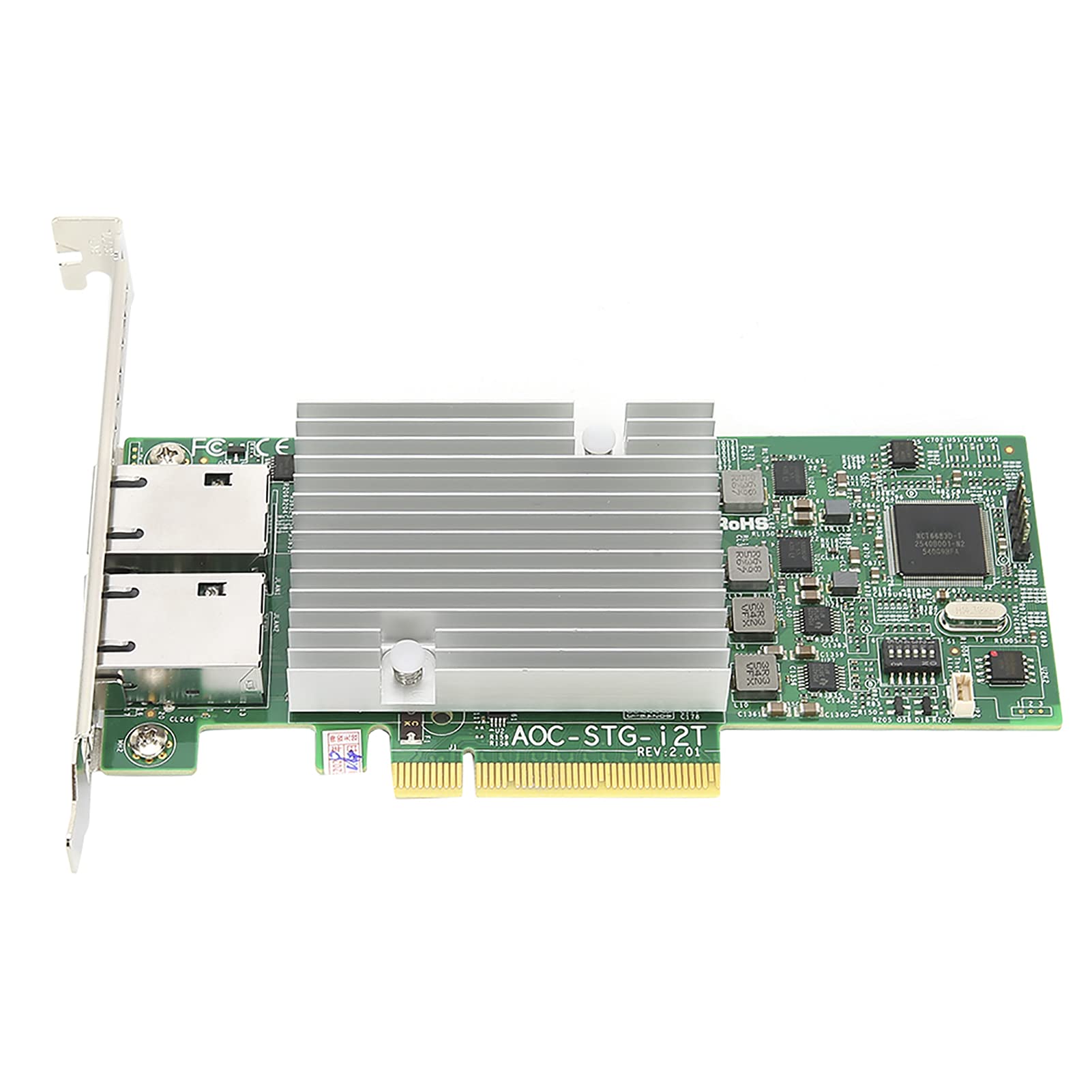 Greensen Karta Sieciowa 10GbE Dwuportowa Karta Sieciowa RJ45 dla STG I2T X540 T2 PCIe 2.0 Niskoprofilowa dla Serwera ESXi i Miękkiego Routingu