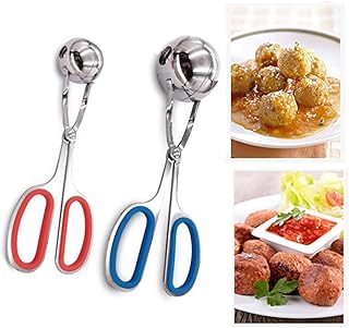 Spotact Clip per Polpette in Acciaio Inossidabile 304 Clip per Paletta per Gelato Clip per Alimenti Domestici Maniglia Antiscivolo Strumenti per Polpette
