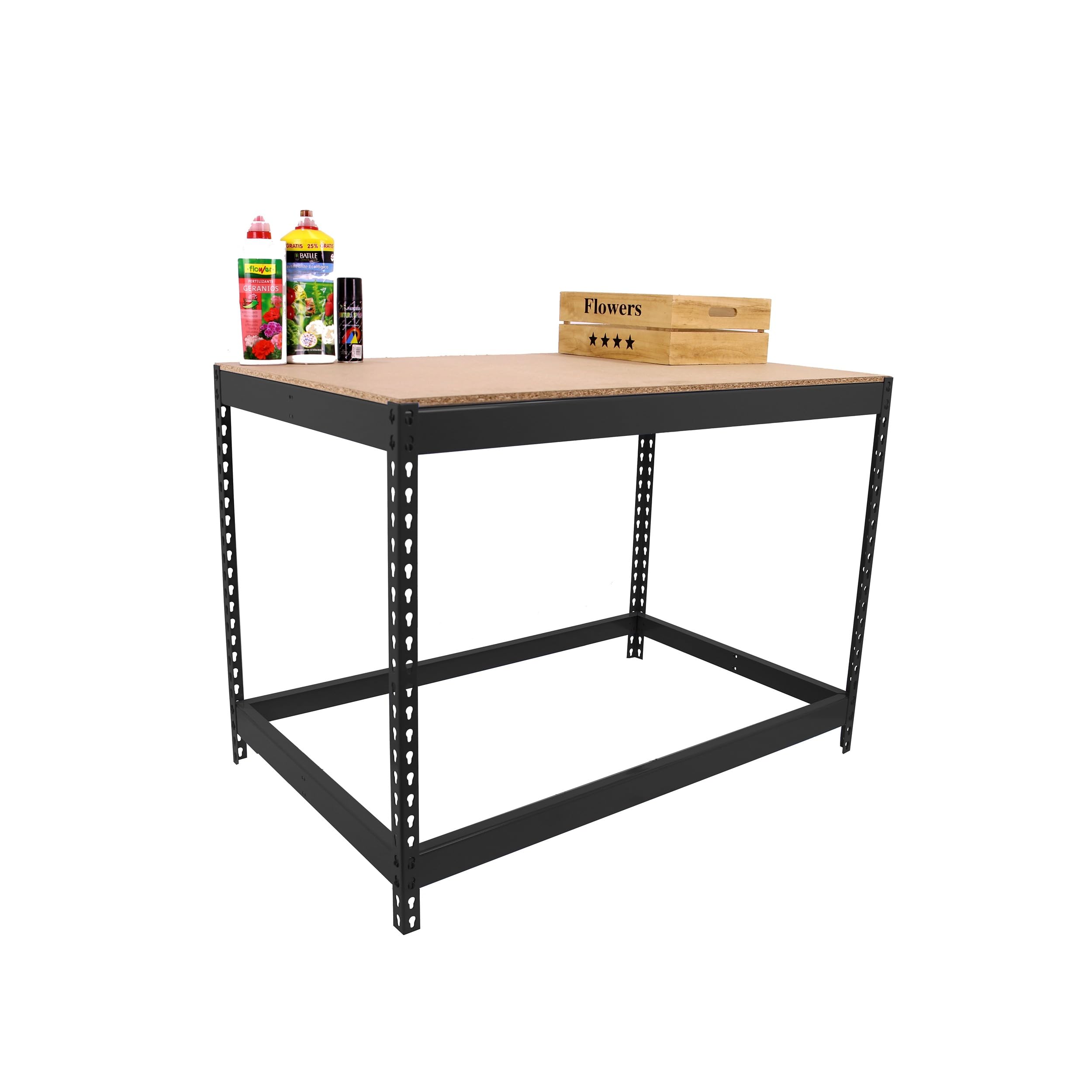 Simon Rack Banco de Trabajo Taller 2100x900 mm - BT Basic | Capacidad Carga 400 kg, Montaje sistema clic, Pintura anticorrosión, Antracita