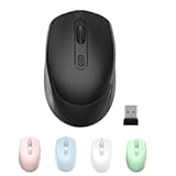 ONE-UP Wireless Mouse, 2.4G, Silent, USB Nano Receiver, for Laptop, Chromebook, PC, Mac, Windows and School Work (Black)