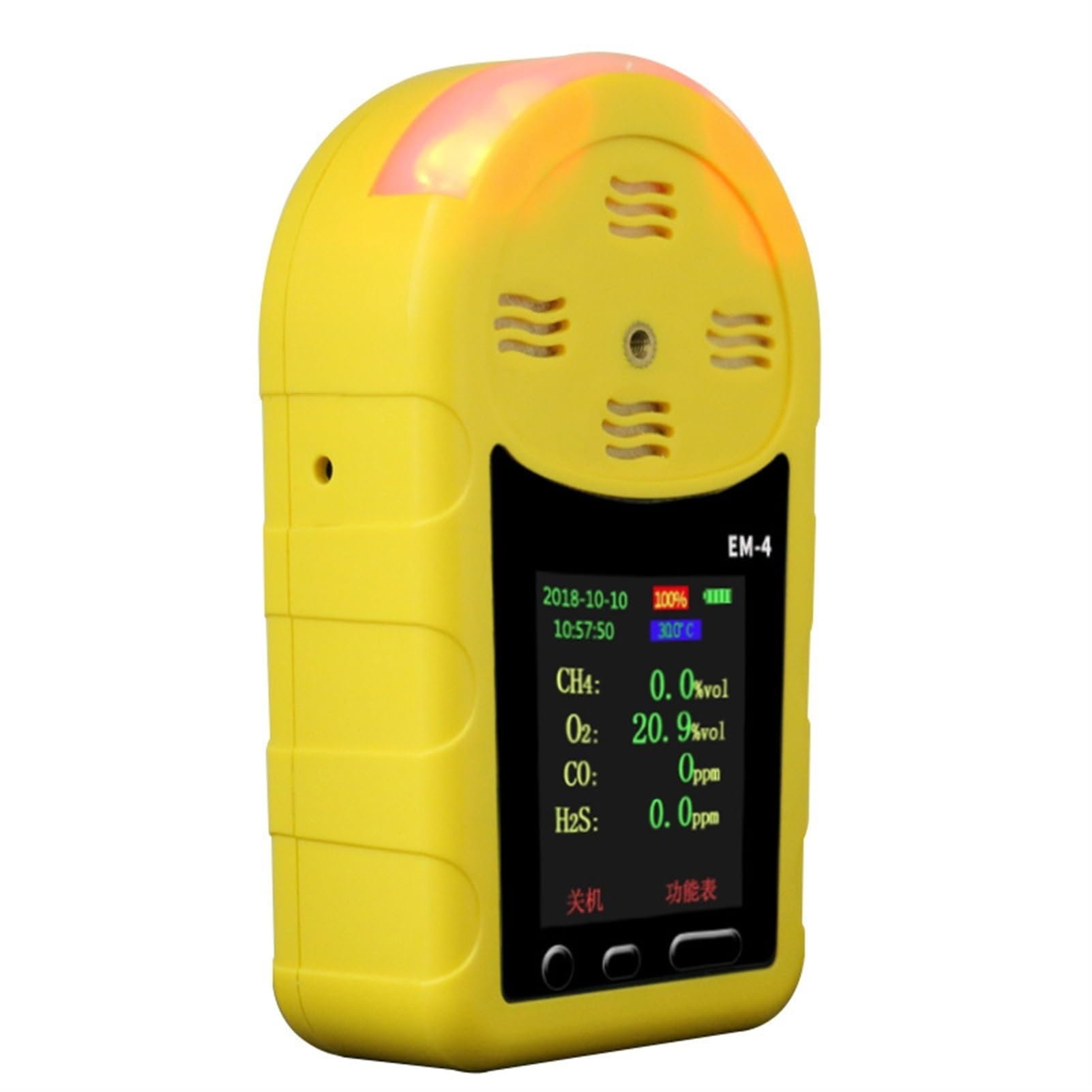 Rilevatore di Gas, Rilevatore di gas a quattro in uno, ossigeno, concentrazione metano, idrogeno solforato, allarme rilevamento tossico, dannoso e combustibile