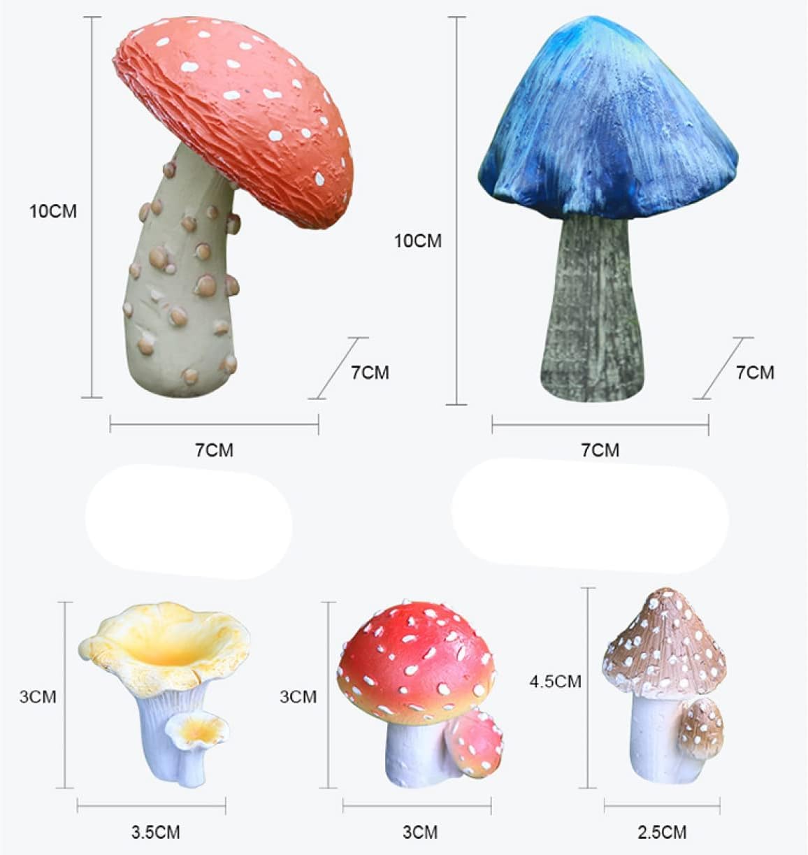 Amazon.co.jp: きのこ 園芸装飾 置物 ミニチュア 可愛い 癒し 雑貨