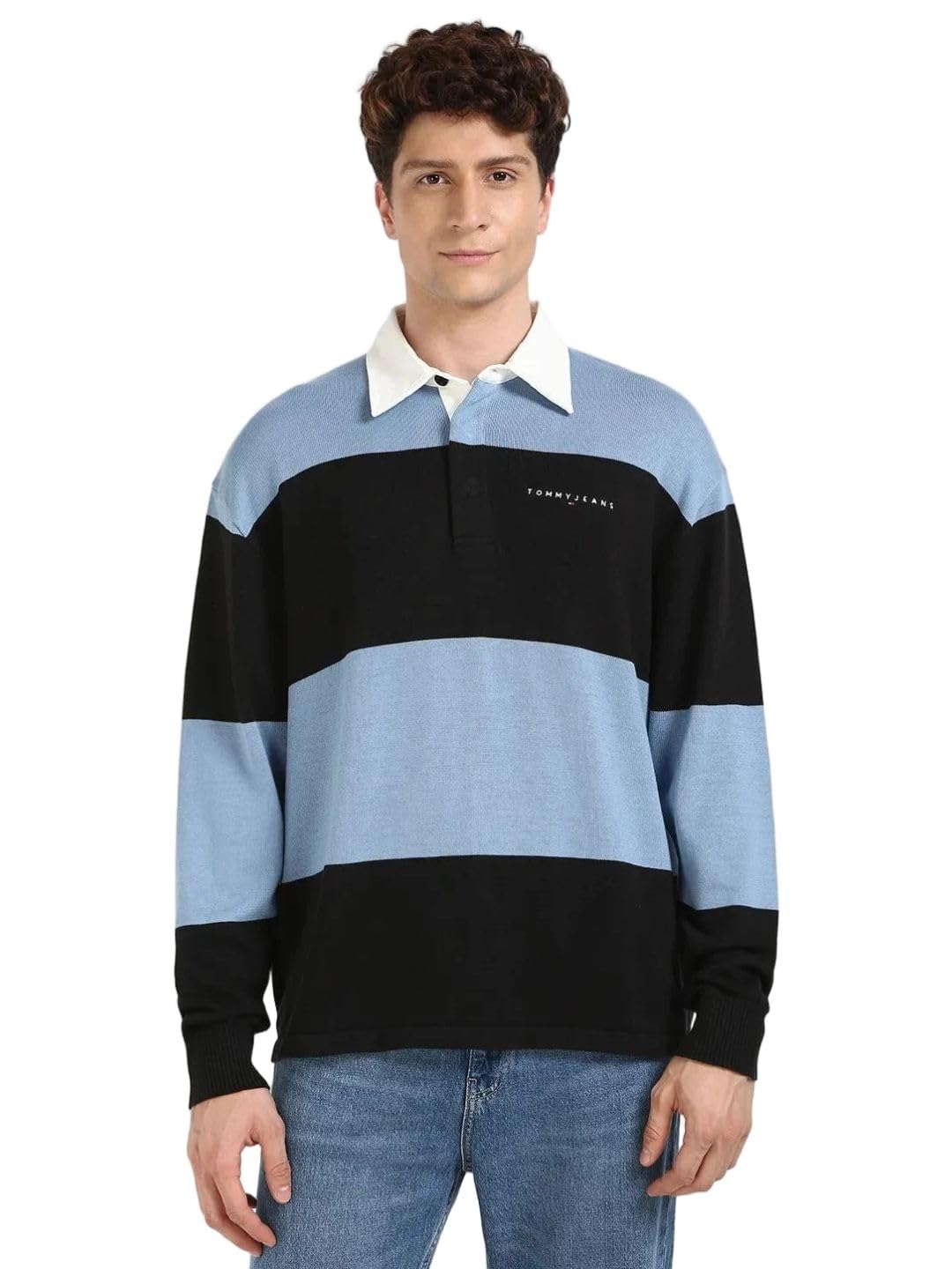 tommy hilfiger Colorblock Relaxed Fit Cotton Sweater-picture-55