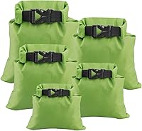 Vista 10 de Pimoys Paquete de 5 sacos secos impermeables, bolsas secas ligeras para exteriores, bolsas secas definitivas para kayak, rafting, barco, campamento
