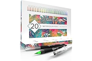 GenCrafts Washable Paint Brush Pens for Watercolor Inspiration