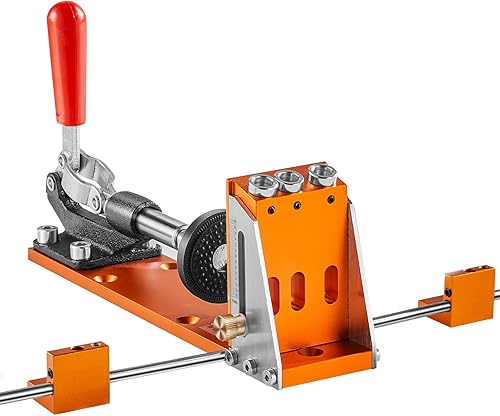 Miniatura 10 de VEVOR Kit de plantilla de agujero de bolsillo, 34 piezas de sistema de plantilla de agujero de bolsillo con abrazadera en C de 11 pulgadas,