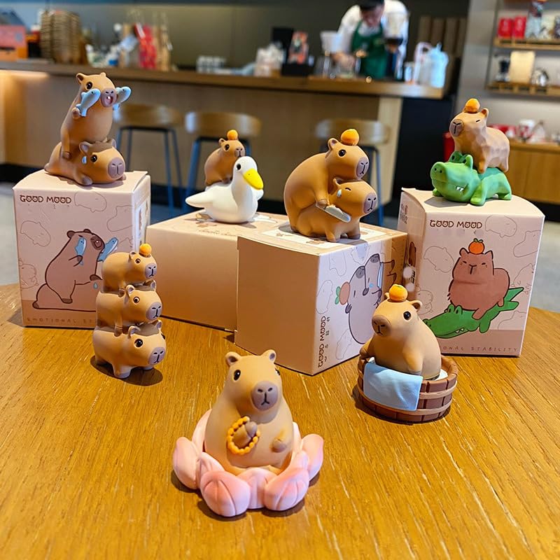 Image of Capybara Blind Box, Random Capybara Figurine for Collectors, Blind Bags for Girls, Cute Animal Blind Bag for Desk Decoration, Shelf Display and Gift Giving