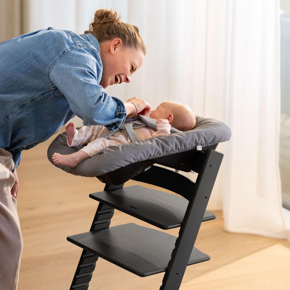 Stokke Tripp Trapp High Chair2 with Cushion and Table Tray - Black with Black Tray — view 3