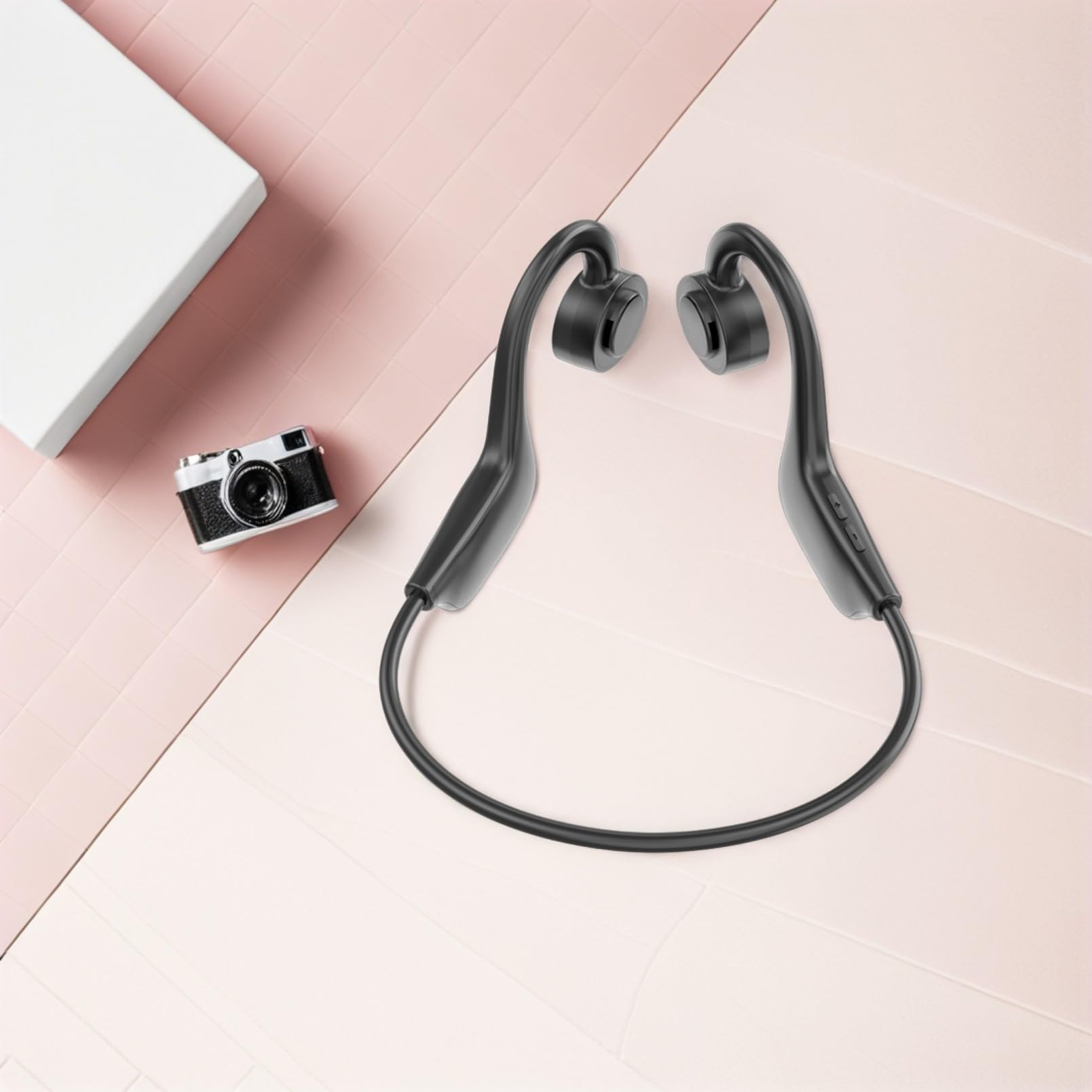 BESTonZON Auriculares Inalámbricos De Conducción Ósea Compactos y Ligeros para Ejercicio Conexión Versátil y Sonido para Correr