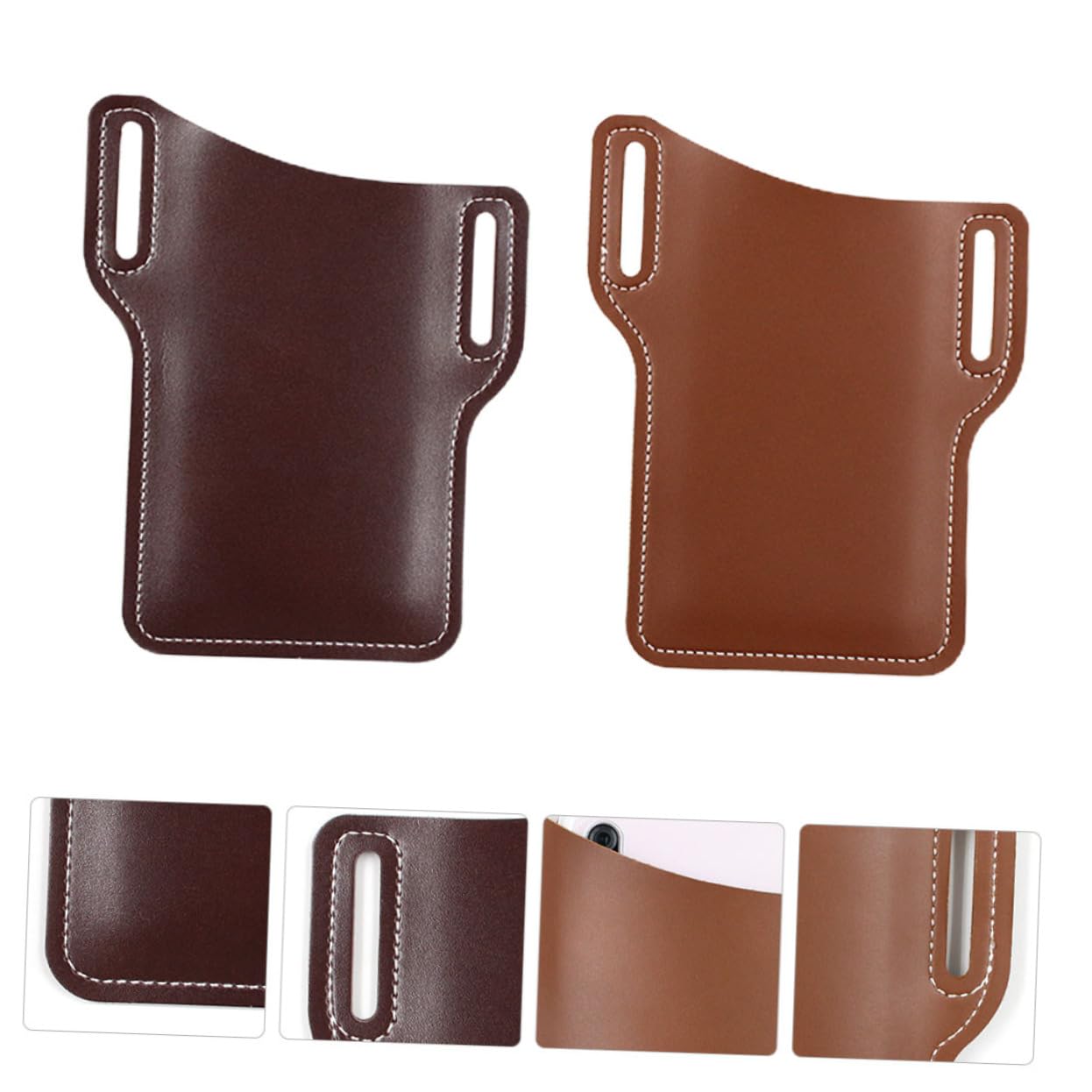 2 Stück Pu Gürteltaschen für Handy, Schutzhülle für Unterwegs