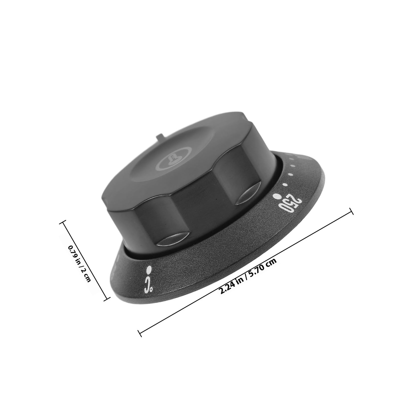 Perilla de Termostato Negro Plástico 50-250℃ para Horno | Compatible Freidoras y Calentadores de Agua, Control Preciso, Fácil Uso, No se Deforma ni Rompe