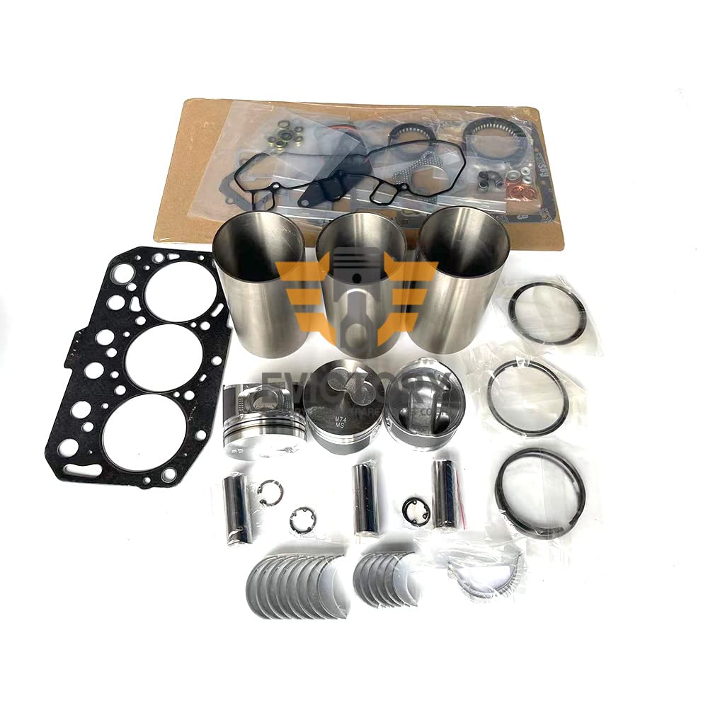 Para YANMAR Parts 3TNM74 Kit de reconstrucción de anillo de pistón cilindro forro conjunto de rodamientos + bomba de agua